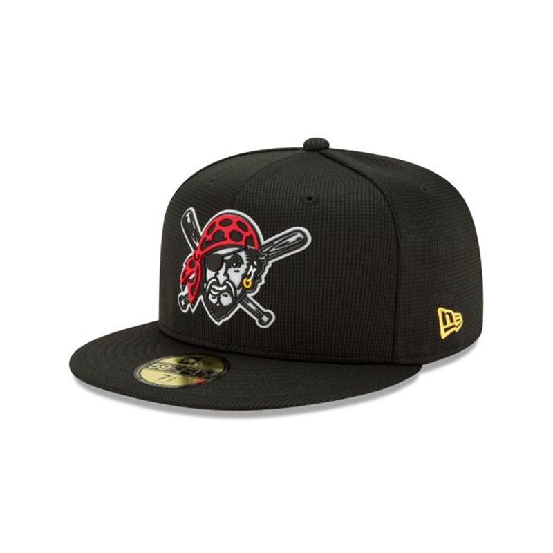 MLB Pittsburgh Pirates Clubhouse Collection 59Fifty Fitted (GMJ0891) - Black New Era Caps